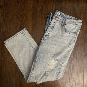 Vigoss Stevie Straight Cut Distressed Denim Jean - Size 30
